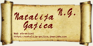 Natalija Gajica vizit kartica